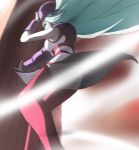  1girl closed_eyes dokidoki!_precure green_hair hand_on_hat haruyama_kazunori hat long_hair mamo_(dokidoki!_precure) precure red_legwear solo thighhighs 