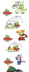  chesnaught comic delphox greninja hawlucha pokemon pokemon_(game) pokemon_xy thrown wrestling 