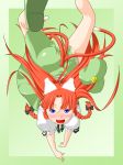  animal_ears bad_id blue_eyes braid fangs hat highres hong_meiling multiple_tails niwatazumi red_hair tail touhou 