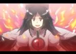  bust h@ll highres letterboxed long_hair red_eyes reiuji_utsuho ribbon solo touhou 