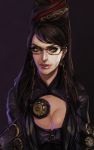  bayonetta_(character) black_hair breasts cleavage cleavage_cutout glasses mole solo yurizuka_(sergeant_heart) zotaro515 