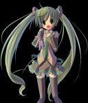  blush detached_sleeves green_eyes green_hair hatsune_miku highres long_hair thigh-highs thighhighs twintails very_long_hair vocaloid young 