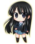  black_eyes black_hair chibi k-on! long_hair school_uniform solo taigi_akira 