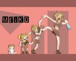  adult ahoge angry baby bottle brown_hair child drunk kuro1671 laughing meiko short_hair skirt vocaloid young 