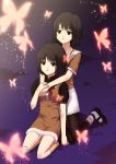  amakura_mio butterfly crimson_butterfly fatal_frame fatal_frame_ii hug siblings sisters twins 