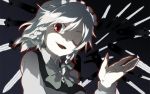  bad_id izayoi_sakuya knife red_eyes short_hair touhou wink 