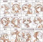  chart detached_sleeves expressions hairband heart hiei_(kantai_collection) kantai_collection kemonomimi_mode mk monochrome open_mouth personification short_hair smile translation_request 