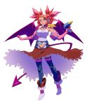 1girl bat_wings boots braid breasts corset demon_girl demon_tail disgaea dragon_quest dragon_quest_viii dress elbow_gloves etna fusion gloves jessica_albert knee_boots large_breasts long_hair makai_senki_disgaea pantyhose pointy_ears rebecca_streisand red_eyes red_hair robert_porter short_shorts shorts solo strapless_dress tail thighhighs thighhighs_over_pantyhose twintails wild_arms wild_arms_5 wings