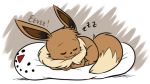  bechno_kid eevee no_humans pokemon pokemon_(creature) sleeping solo zzz 