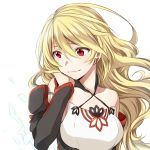  bare_shoulders blonde_hair detached_sleeves maruishi milla_maxwell red_eyes tales_of_(series) tales_of_xillia tales_of_xillia_2 