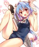 1girl blue_hair kantai_collection long_hair one-piece_swimsuit red_eyes solo swimsuit toosaka_asagi 