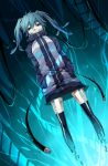  1girl blue_eyes blue_hair cable ene_(kagerou_project) headphones jinzou_enemy_(vocaloid) kagerou_project long_hair skirt twintails wonoco0916 