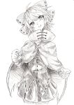    1girl bow cape hair_bow highres monochrome nukekubi pcs_shousa sekibanki severed_head solo touhou 