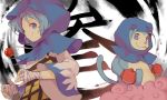  1girl animalization bandages blue_eyes blue_hair boxing_gloves dual_persona hood hopeless_masquerade kumoi_ichirin maiwetea monkey smile touhou wide_sleeves 