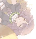  1girl ^_^ animalization closed_eyes dual_persona gradient_hair hijiri_byakuren hopeless_masquerade jewelry lying maiwetea mouse multicolored_hair necklace on_back sleeping smile touhou 