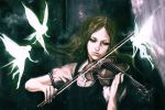  1girl fairy ikeda_masateru indoors instrument lips original silhouette violin 