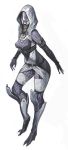  alien armor helmet highres hood ikeda_masateru mass_effect purple_skin quarian scales solo tali&#039;zorah 