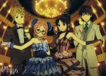  absurdres dress elbow_gloves formal glasses gloves highres kanbara_akihito kuriyama_mirai kyoukai_no_kanata nase_hiroomi nase_mitsuki official_art suit tagme takemoto_yasuhiro 