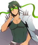  1boy blindfold green_hair kill_la_kill moshimo_(kaperi) sanageyama_uzu solo 