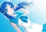  1girl blue_eyes blue_hair h.i.t_(59-18-45) hiradaira_chisaki long_hair nagi_no_asukara sailor_dress school_uniform side_ponytail 