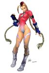  blonde_hair blue_eyes cammy_white capcom street_fighter twintails 