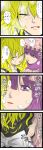  arudehido bad_id blonde_hair blush comic gantz hat heavy_breathing highres kirisame_marisa long_hair parody patchouli_knowledge purple_eyes purple_hair tears touhou translated translation_request undressing 