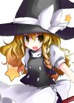  braid hat kirisame_marisa shichinose touhou yellow_eyes 