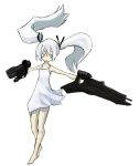  armored_core dress duel_wield girl gun twintails white_hair 