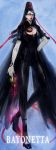  bayonetta bayonetta_(character) beauty_mark black_hair bodysuit cleavage cleavage_cutout dasan glasses gun heels high_heels long_hair mole red_ribbon ribbon very_long_hair 