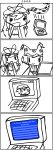  4koma bsod chen comic computer gap laptop touhou walfas yakumo_ran yakumo_yukari 