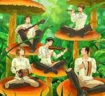  accordion auruo_bossard boots drum erd_gin flute guitar gunter_shulz indian_style instrument levi_(shingeki_no_kyojin) mushroom petra_ral shingeki_no_kyojin sitting smile violin yappo_(point71) 