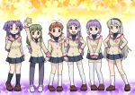  clannad doraemon fujibayashi_kyou fujibayashi_ryou fujiko_f_fujio_(style) furukawa_nagisa hair_ribbon ibuki_fuuko ichinose_kotomi pantyhose parody ribbon sakagami_tomoyo school_uniform starfish style_parody thigh-highs thighhighs ueyama_michirou zettai_ryouiki 