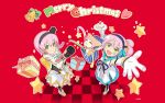  cake cat checkered christmas creature food gift highres kanonno_earhart mormo multiple_girls panille pasca_kanonno pastry pink_hair red_background tales_of_(series) tales_of_the_world_radiant_mythology tales_of_the_world_radiant_mythology_2 wallpaper 