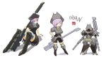  armored_core armored_core:_for_answer duel_wield girl gun mecha mecha_musume pink_hair short_hair sniper_cannon sniper_rifle 