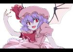  glowing glowing_eyes hands hat oekaki red_eyes remilia_scarlet ribbon touhou uro wings 