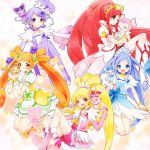  6+girls ai-chan_(dokidoki!_precure) aida_mana arm_warmers baby bike_shorts blonde_hair blue_eyes blue_hair boots bow bracelet brooch brown_eyes brown_hair cat choker coat creature cure_ace cure_diamond cure_heart cure_rosetta cure_sword curly_hair davi_(dokidoki!_precure) dog dokidoki!_precure double_bun flower hair_bow hair_flower hair_ornament hair_ribbon half_updo heart heart_hair_ornament highres hishikawa_rikka jewelry kenzaki_makoto knee_boots long_hair madoka_aguri magical_girl multiple_girls nogi_toa_(sorajio) pink_hair ponytail precure purple_hair rabbit rakeru_(dokidoki!_precure) rance_(dokidoki!_precure) red_eyes redhead ribbon sharuru_(dokidoki!_precure) short_hair shorts_under_skirt side_ponytail skirt smile spade spade_hair_ornament twintails violet_eyes wrist_cuffs yotsuba_alice 