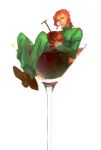  1boy cherry food fruit gakuran jojo_no_kimyou_na_bouken kakyouin_noriaki martini_glass redhead school_uniform shichan_(fuyunchenkong) solo 