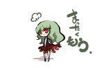  1girl green_hair kazami_yuuka long_hair plaid plaid_skirt pout pouting red_eyes saku_(osake_love) skirt solo touhou 