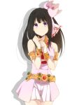  1girl black_hair chitanda_eru cosplay hyouka jewelry long_hair nia_teppelin nia_teppelin_(cosplay) tengen_toppa_gurren_lagann violet_eyes yukichi_(eikichi) 