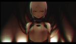  1girl brown_eyes eventh7 glados highres payot personification portal robot_joints short_hair solo white_hair 