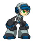  1boy animated animated_gif beck_(mighty_no._9) green_eyes helmet idle_animation janimator0 robot solo 