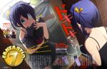  1girl absurdres black_hair blue_eyes chuunibyou_demo_koi_ga_shitai! clothes_in_front eyepatch highres ikeda_kazumi mirror newtype reflection short_hair side_ponytail takanashi_rikka 