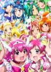  6+girls color_connection creator_connection crossover cure_aqua cure_beauty cure_dream cure_happy cure_lemonade cure_march cure_mint cure_peace cure_rouge cure_sunny edamame_(buruburu) magical_girl multiple_girls power_connection precure precure_all_stars smile_precure! yes!_precure_5 yes!_precure_5_gogo! 