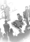  comic eien_no_zero formal funeral monochrome narayamanta old ooishi_ken&#039;ichirou sad short_hair silent_comic 