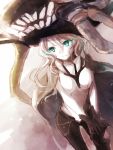  1girl aqua_eyes bodysuit cape gloves glowing glowing_eyes kantai_collection monster nunucco pale_skin personification shinkaisei-kan solo staff turret white_hair wo-class_aircraft_carrier 