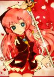  1girl blue_eyes character_request icon_(sugarless_yogurt) long_hair pink_hair sword weapon 