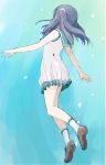  1girl blue_eyes blue_hair chanko_(mikky3392000) hiradaira_chisaki long_hair nagi_no_asukara sailor_dress school_uniform serafuku side_ponytail swimming underwater 