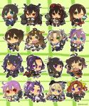  6+girls :3 ahoge akagi_(kantai_collection) amakusa_yuuki antenna_hair aoba_(kantai_collection) aqua_eyes armor black_hair blonde_hair blue_eyes blue_hair blush_stickers bow_(weapon) braid brown_eyes brown_hair cherry_blossoms chibi double_bun eyepatch food food_on_face fubuki_(kantai_collection) gloves green_eyes hair_ribbon hairband halberd hatsuharu_(kantai_collection) headgear highres innertube japanese_clothes kaga_(kantai_collection) kagerou_(kantai_collection) kantai_collection kinugasa_(kantai_collection) kitakami_(kantai_collection) kongou_(kantai_collection) looking_at_viewer machinery mechanical_halo midriff multiple_girls muneate nagato_(kantai_collection) naka_(kantai_collection) navel nontraditional_miko open_mouth orange_eyes panties pink_hair polearm ponytail purple_hair red_eyes rensouhou-chan ribbon rice_bowl rice_on_face shimakaze_(kantai_collection) short_eyebrows side_ponytail socks striped striped_legwear sword tama_(kantai_collection) tatsuta_(kantai_collection) tenryuu_(kantai_collection) thighhighs tongue torpedo triangle_mouth turret twintails umbrella underwear violet_eyes weapon wink yamato_(kantai_collection) yellow_eyes 