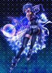  1girl aqua_(kingdom_hearts) black_legwear blue_eyes blue_hair highres keyblade kingdom_hearts kingdom_hearts_birth_by_sleep solo thighhighs yanagi8543 