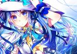  1girl blue_eyes blue_hair gevjon hat hatsune_miku long_hair magical_girl solo vocaloid yuki_miku 